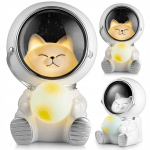 Led &ouml;&ouml;lamp "astronaut Cat" lastele, soe valgus