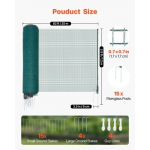 VEVOR ajutine aed postidega, 1,2 x 25 m, roheline