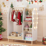 Laste riidekapp 91x28x110 cm Valge Puit