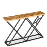 Konsollaud, 140x30.5x91.4 cm, Puit, Metallraam, Panipaik