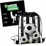 Jalgpallimotiivide ja postkaardiga "superpoiss" spordikott