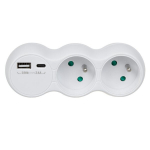 Maclean Mce339 E: 2 pistikupesa, Usb-a/c laadija, 3680w