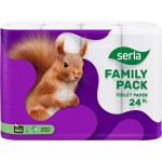 Tualettpaber Serla 3-kihiline, 24 rulli