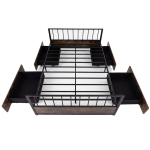 Voodiraam &Uuml;heinimesevoodi Metallist 2 sahtliga 204x92x60 cm Pruun