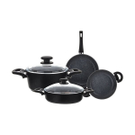 Hermia pottide ja pannide komplekt 55SET015266, must, 6 tk.