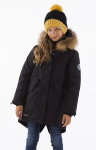 Huppa T&uuml;drukute parka VIVIAN 1, must 116, black