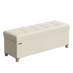 Hoiupink Ottoman 110x38x40 cm kreemvalge