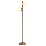 P&otilde;randalamp 2 klaasist kupliga, 230V/50Hz, 165 cm, kuldne ja valge
