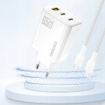 Dudao A29 Gan 65w Usb-c/usb-a v&otilde;rgulaadija, valge