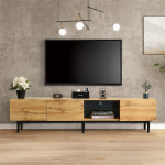 TV laud LED-iga, puidust muster, 175x31x41 cm, 1 tk