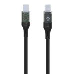 100 W v&otilde;imsusega USB‑C&ndash;USB‑C kaabel LED‑ekraaniga