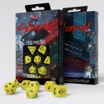 Cyberpunk Red RPG ohutsooni t&auml;ringukomplekt kollasest ja mustast SP -st