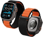 Spigen Kangast kellarihm (konksuga), must/oranž - Apple Watch 49mm/46mm/45mm/44mm