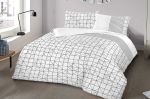 Kayoom voodipesukomplekt Kennedy 125-GB, 260x220, 3-osaline, valge/must