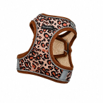 DH009 reguleeritav Leopard Print lemmikloomade rakmete vest 1,5 m rihmaga, hingav v&otilde;rk, kerge v&auml;ike pruun