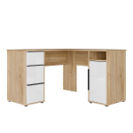 Kirjutuslaud Orkney, 124x6x124,6x75,5 cm, pruun/valge