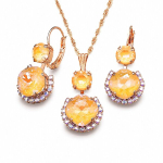 Ehtekomplekt naistele &bdquo;Clarice VI (Peach DeLite)&ldquo; Swarovski&reg; kristallidega