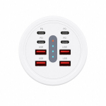 USB-C jaotur 66 W, 8 porti, 4 USB-C PD, 4 USB-A, 1 tk