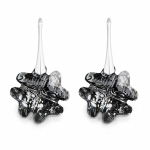 H&otilde;bedased k&otilde;rvar&otilde;ngad &bdquo;Clover (Silver Night)&ldquo; Swarovski&reg; kristallidega