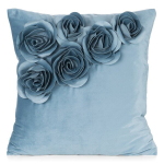 Eurofirany dekoratiivne padjap&uuml;&uuml;r Flores 1, 45x45 cm, sinine