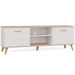 TV-alus Olympo, 149,9x40x52 cm, valge/pruun