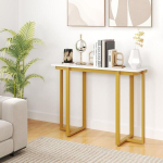 Konsolilaud, 107x40x80 cm, Valge ja Must