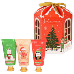 Komplekt IDC Institute Christmas Mini Festive Treats: du&scaron;igeel, 30 ml + &scaron;ampoon, 30 ml + k&auml;tekreem, 30 ml + k&auml;sn, 1 tk.