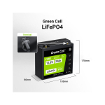 LiFePO4 aku - GREEN CELL - Cube 20AH - 256 Wh - 12,8 V - IP54