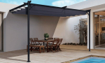 Varikatus Pergola SPRINT WALL 4x2.7, antratsiit/hall, seinale kinnitatav