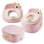 Lastepott Moby-System, 3-&uuml;hes, pritsmekaitsega, roosa, 39 &times; 32 &times; 17 cm