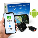 Juhtmevaba CarPlay Android Auto USB-adapter USB-C &uuml;leminekuga