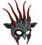 Mask Infernal Beast, must/punane