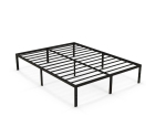 Costway voodi 160 x 200 cm metallist voodiraamist voodiraam metallvoodi kaheinimesevoodi must