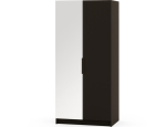 Riidekapp peegliga Mirtillo, 100x60x216 cm, must