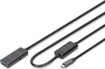Digitus USB-C to USB-A pikendusjuhe DA-73111, 10 m