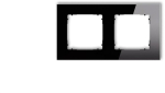 Karlik Icon topeltraam, must, klaasiefekt