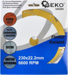 Geko Turbo Hamba Segmentne Diamantl&otilde;ikur "Lill" G00290, 230mm, 22,2mm, segmentne, 8mm, 6600rpm