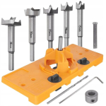 Geko Uurimisduru hinged &scaron;ablon G64981, 15-35mm, HSS puurid 15-35mm, 2mm metallpuur, s&uuml;gavuse piiraja, 4mm kuusnurkne v&otilde;ti