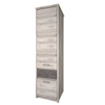 Raamaturiiul Mebelbos Jazz 1d1s, 56x40x210 cm, pruun