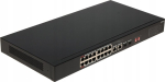 Dahua 18 Ports Fast Ethernet Unmanaged Desktop PoE Switch 16 PoE Ports 135 W with 2 Combo Gigabit RJ45 SFP Uplink S3218-16ET-135