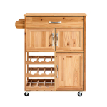 SoBuy t&auml;ispuidust kapp ratastega, 75&times;38&times;86 cm FKW45-N