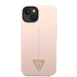 Guess GUHCP14XSLTGP iPhone 14 Pro Max 6.7 roosa/roosa v&auml;rvi silikoonist kolmnurkne &uuml;mbris