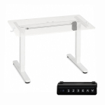 Elektriline lauaram ModernHome, k&otilde;rguse reguleerimisega, 90&ndash;135x41x72&ndash;118 cm, valge