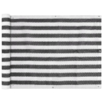 vidaXL r&otilde;dusirm HDPE, 90 x 600 cm, antratsiit ja valge