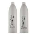 Keratiiniteraapia komplekt juustele LAMINAKTIVA: &scaron;ampoon 1000 ml + palsam 1000 ml