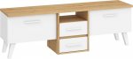 TV laud Meblocross Nordis 2D2S, tamm/valge