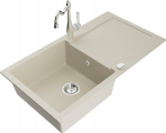 Graniidist k&ouml;&ouml;givalamu Mexen Leo koos segisti ja sifooniga, Beige+Chrome