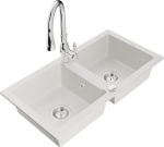 Graniidist k&ouml;&ouml;givalamu Mexen Mario koos segisti ja sifooniga, Valge+Kroom