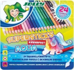 V&auml;rvilised akvarellpliiatsid Aqua, Jolly, 24 v&auml;rvi