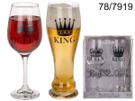 Klaaside komplekt, King & Queen, ca. 600 ml & 430 ml kinkekarbis